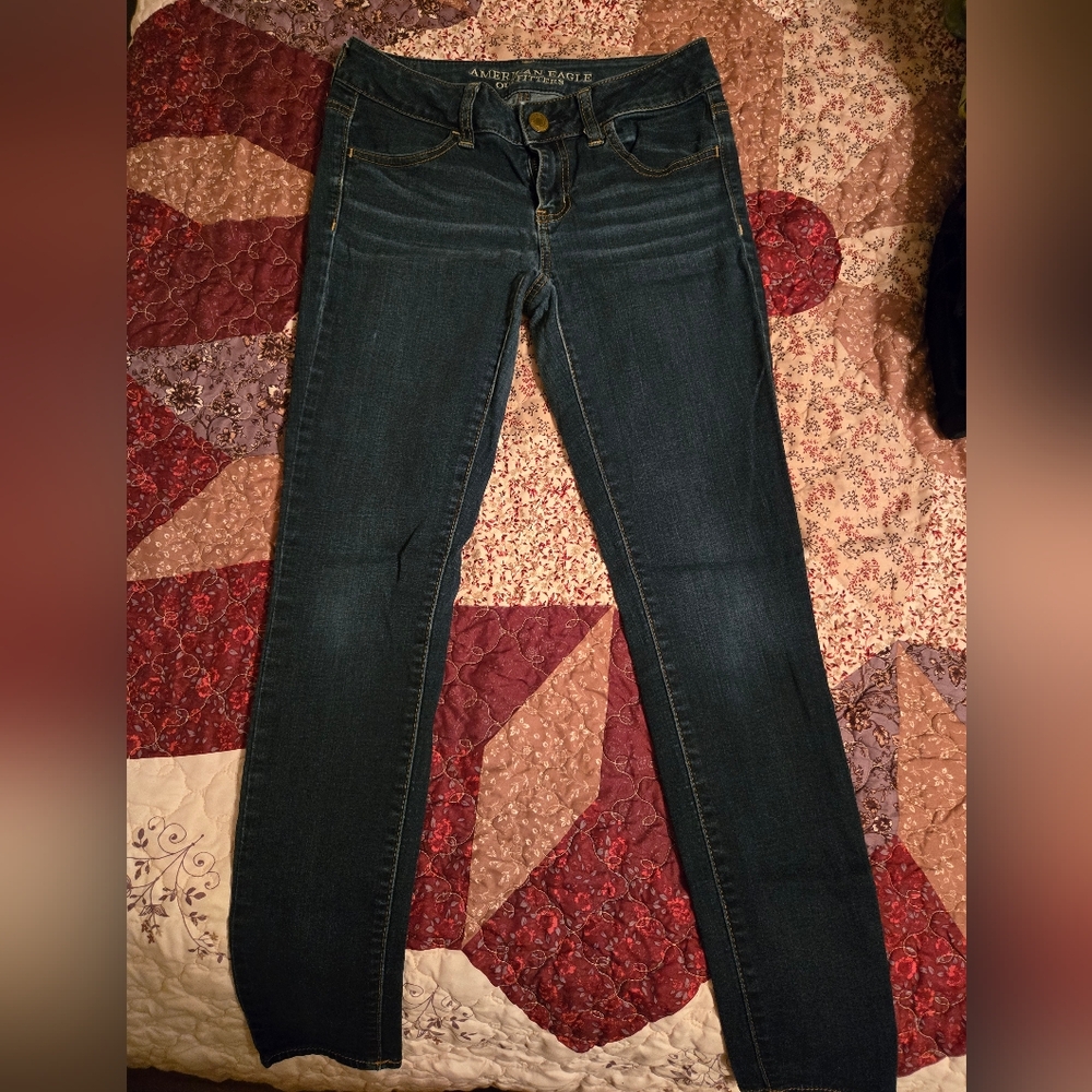 American Eagle Outfitters Dark Blue Skinny Jeans